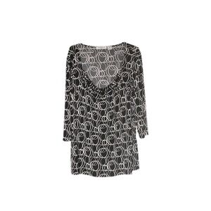 Liz Claiborne Woman Black Geometric Design 3/4 Sleeve Dressy Blouse Women’s 3X
